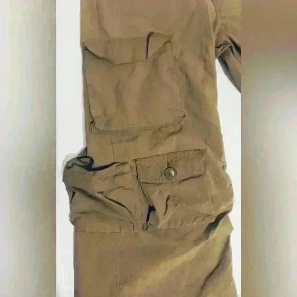 Forever 21 Nylon Baggy Cargo Pants, Women’s Size Small, Khaki - Picture 9 of 13